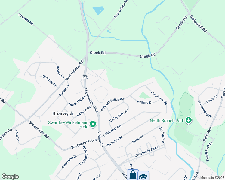 map of restaurants, bars, coffee shops, grocery stores, and more near 15 Marian Circle in Chalfont