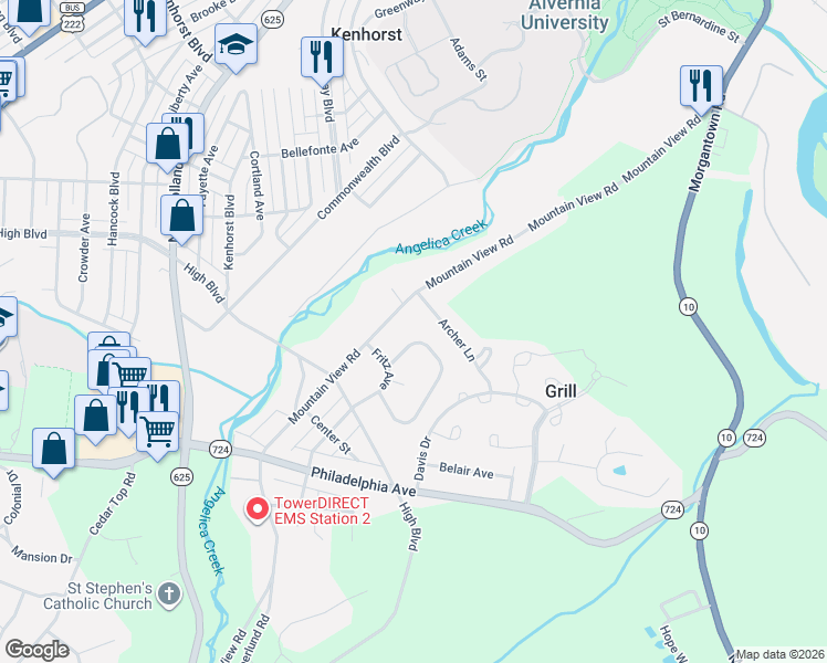 map of restaurants, bars, coffee shops, grocery stores, and more near 756 Tamarack Trail in Reading