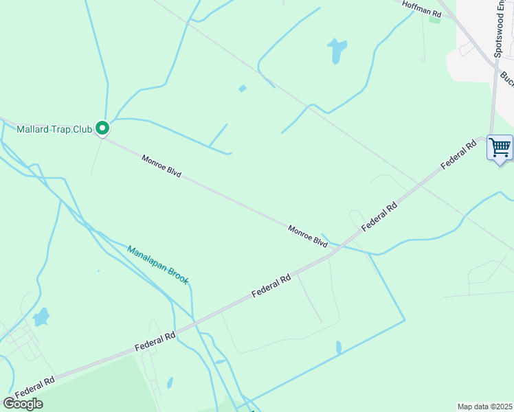map of restaurants, bars, coffee shops, grocery stores, and more near 28 Monroe Boulevard in Monroe Township