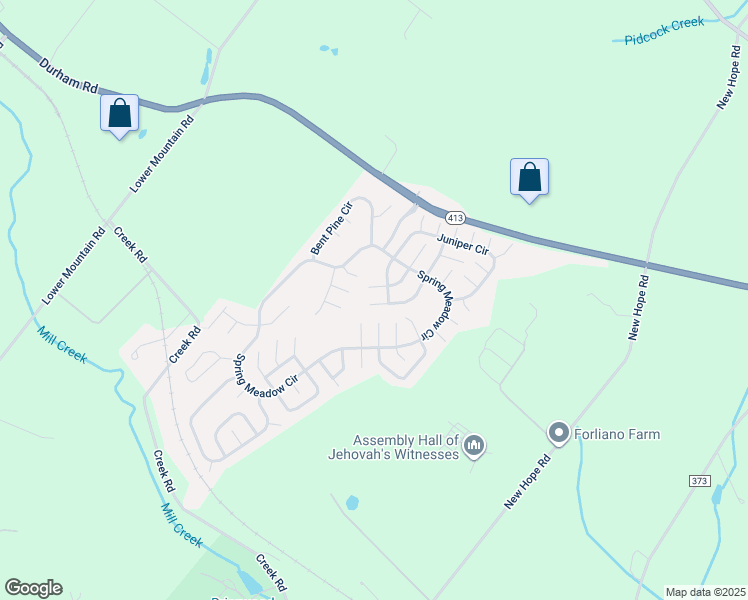 map of restaurants, bars, coffee shops, grocery stores, and more near 492 Goldenrod Crossing West in New Hope