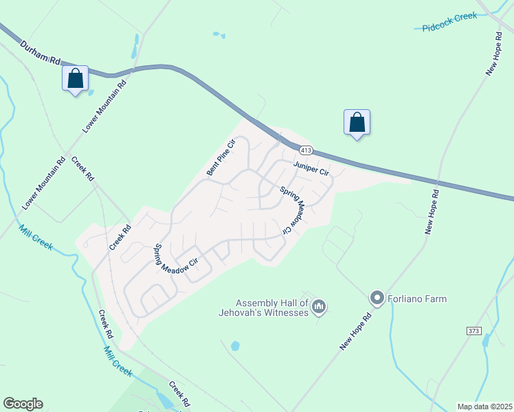 map of restaurants, bars, coffee shops, grocery stores, and more near 496 Goldenrod Crossing West in New Hope