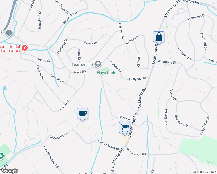 map of restaurants, bars, coffee shops, grocery stores, and more near 116 Fair Acres Drive in Pittsburgh