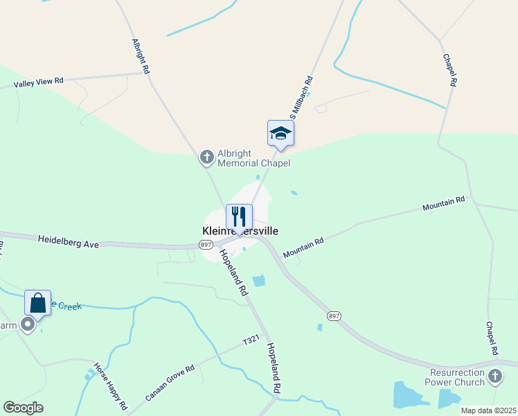 map of restaurants, bars, coffee shops, grocery stores, and more near 213 Millbach Rd in Newmanstown