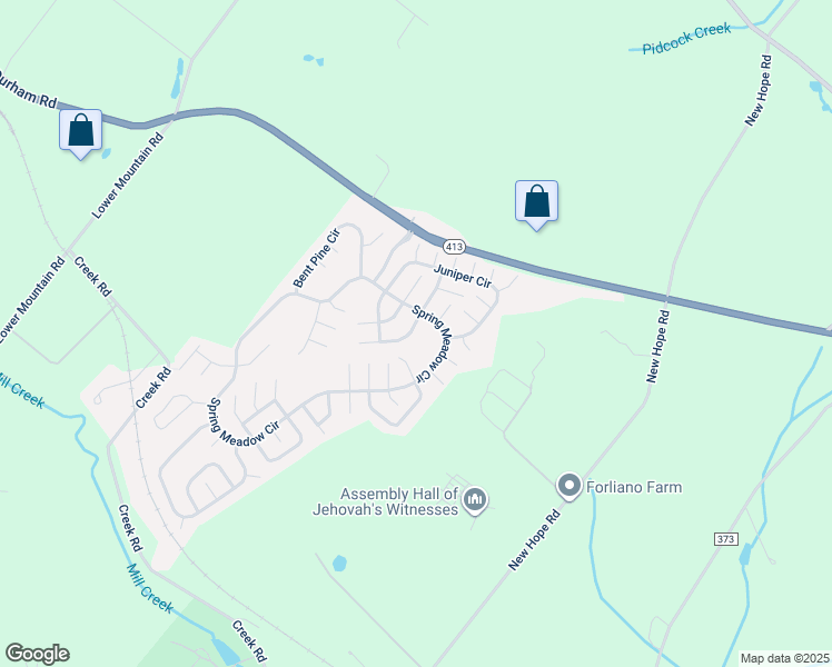map of restaurants, bars, coffee shops, grocery stores, and more near 496 Goldenrod Crossing West in New Hope
