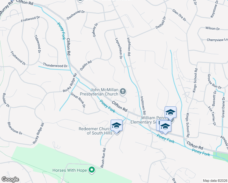 map of restaurants, bars, coffee shops, grocery stores, and more near 5024 Van Voorhis Drive in Bethel Park