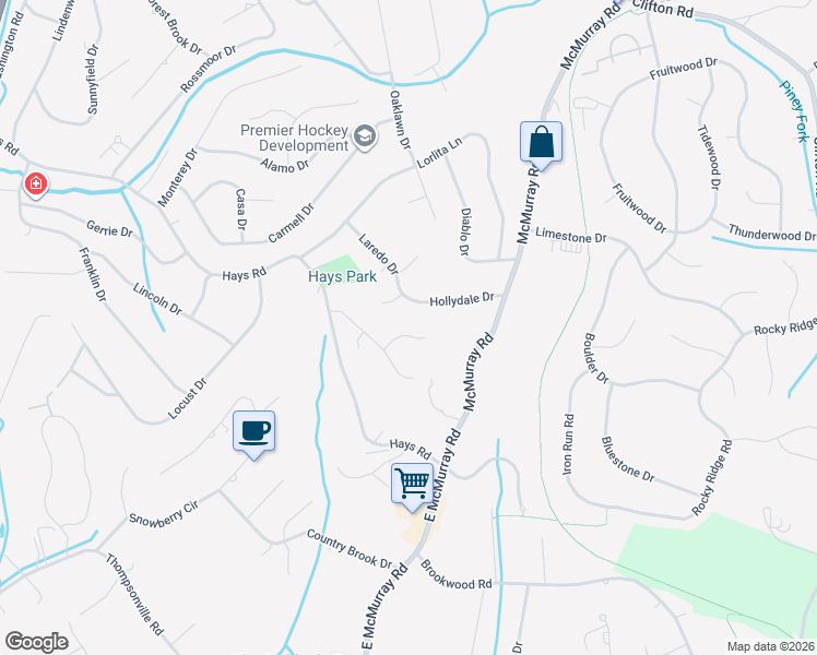 map of restaurants, bars, coffee shops, grocery stores, and more near 212 Barberry Lane in Pittsburgh