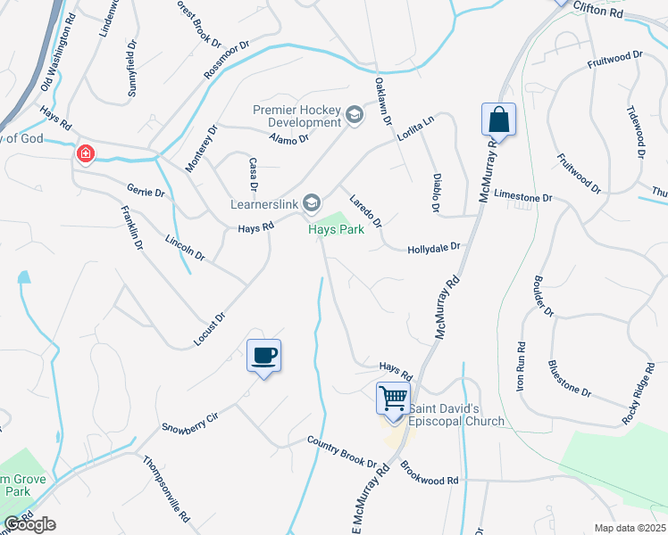 map of restaurants, bars, coffee shops, grocery stores, and more near 111 Fair Acres Drive in Pittsburgh