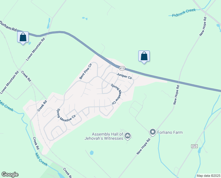 map of restaurants, bars, coffee shops, grocery stores, and more near 481 Goldenrod Crossing West in New Hope