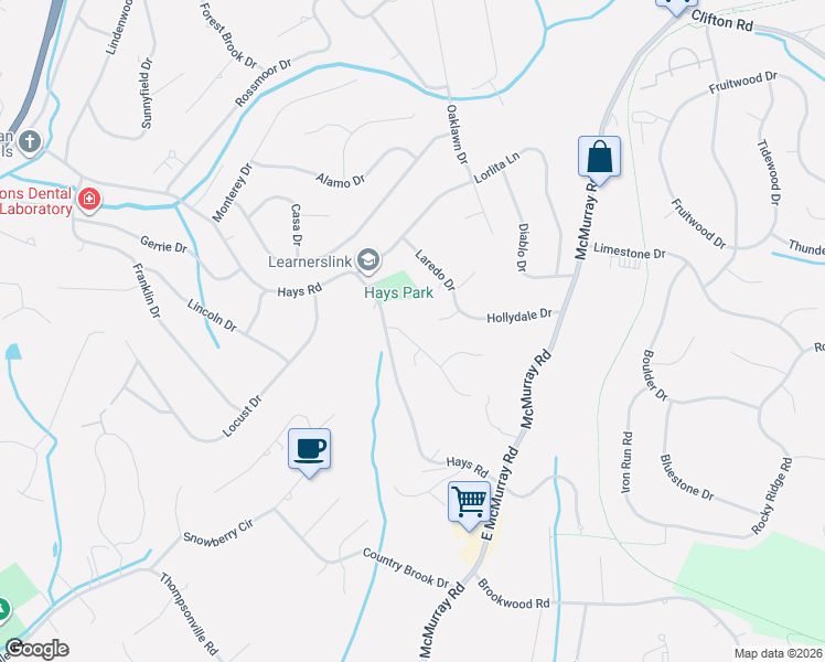 map of restaurants, bars, coffee shops, grocery stores, and more near 116 Fair Acres Drive in Pittsburgh