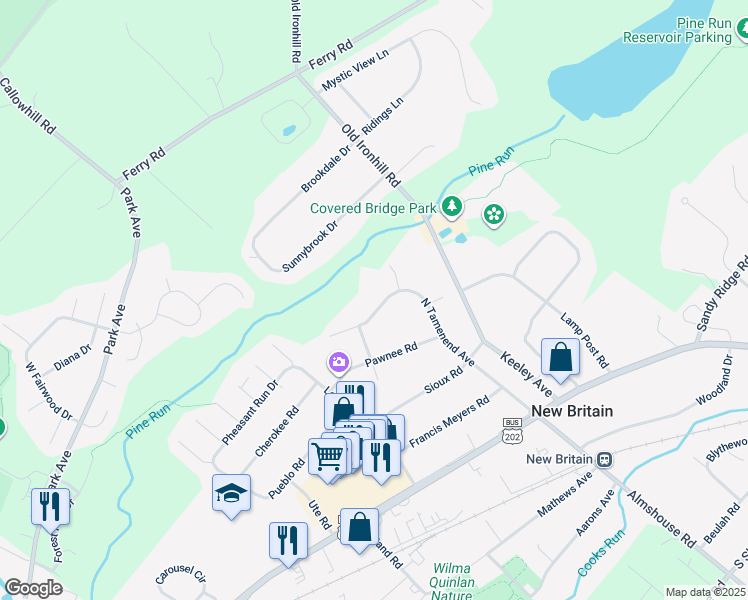 map of restaurants, bars, coffee shops, grocery stores, and more near 261 North Tamenend Avenue in Doylestown