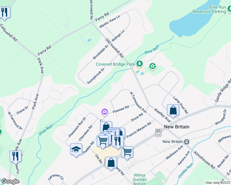 map of restaurants, bars, coffee shops, grocery stores, and more near 261 North Tamenend Avenue in Doylestown