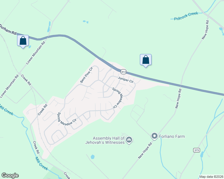 map of restaurants, bars, coffee shops, grocery stores, and more near 505 Goldenrod Crossing West in New Hope
