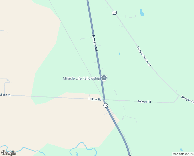 map of restaurants, bars, coffee shops, grocery stores, and more near 4831-4863 Newark Road in Mount Vernon