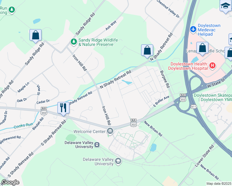 map of restaurants, bars, coffee shops, grocery stores, and more near 275 Hickory Drive in New Britain