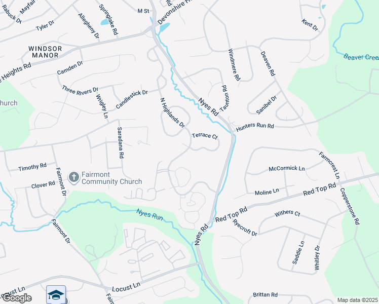 map of restaurants, bars, coffee shops, grocery stores, and more near 6498 Terrace Court in Harrisburg