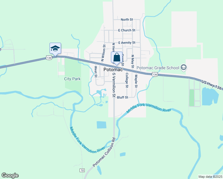 map of restaurants, bars, coffee shops, grocery stores, and more near 100-102 West Artesian Avenue in Potomac