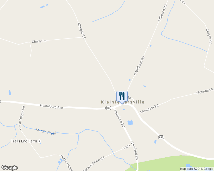 map of restaurants, bars, coffee shops, grocery stores, and more near 222 Albright Road in Newmanstown