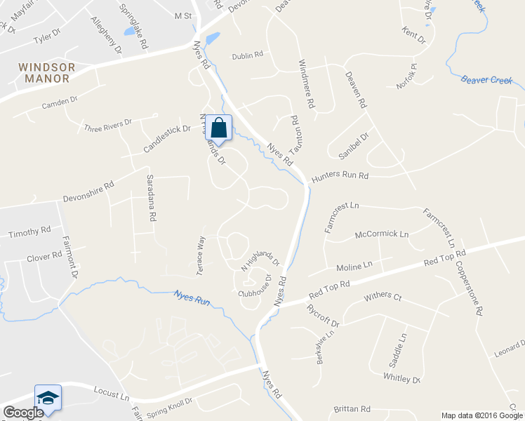 map of restaurants, bars, coffee shops, grocery stores, and more near 6480 Terrace Court in Harrisburg