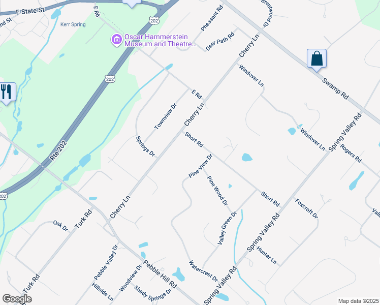 map of restaurants, bars, coffee shops, grocery stores, and more near 22 Short Road in Doylestown