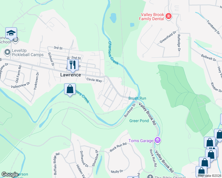 map of restaurants, bars, coffee shops, grocery stores, and more near 4 Binotto Avenue in Canonsburg