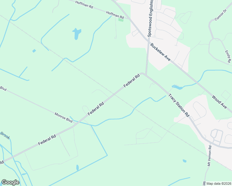 map of restaurants, bars, coffee shops, grocery stores, and more near 15 Federal Road in Monroe Township
