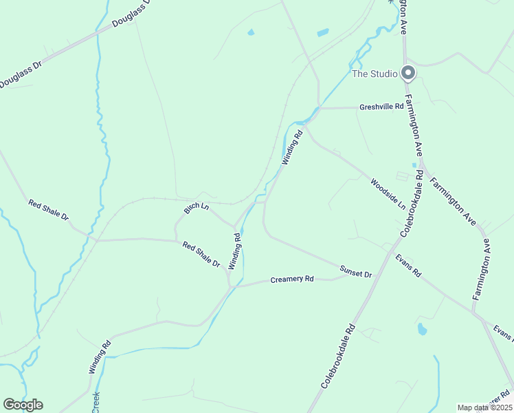 map of restaurants, bars, coffee shops, grocery stores, and more near 404 Winding Road in Boyertown