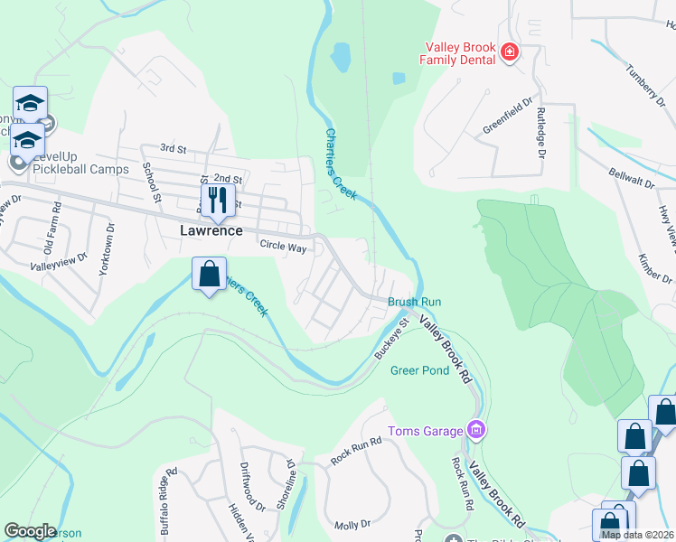 map of restaurants, bars, coffee shops, grocery stores, and more near 4 Binotto Avenue in Canonsburg