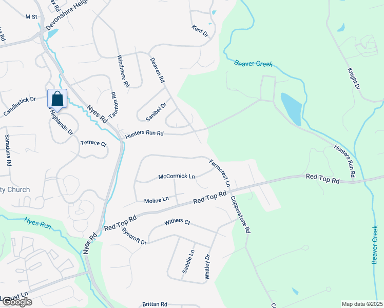 map of restaurants, bars, coffee shops, grocery stores, and more near 6436 Farmcrest Lane in Harrisburg