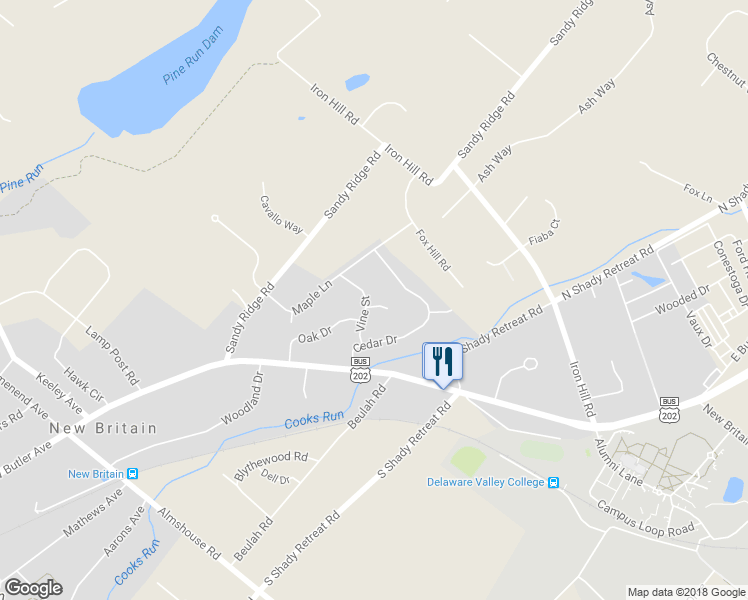 map of restaurants, bars, coffee shops, grocery stores, and more near 15 Elm Terrace in New Britain