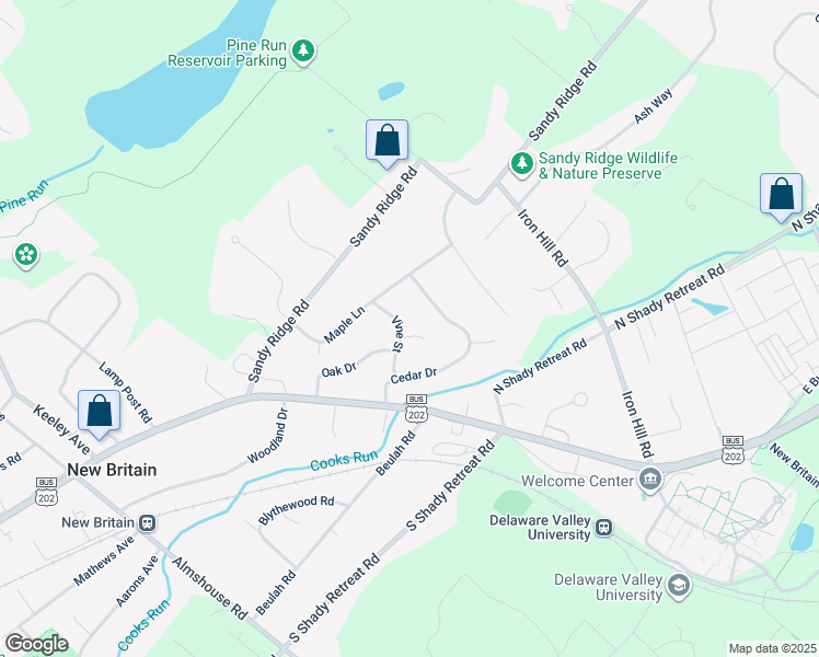 map of restaurants, bars, coffee shops, grocery stores, and more near 15 Elm Terrace in New Britain