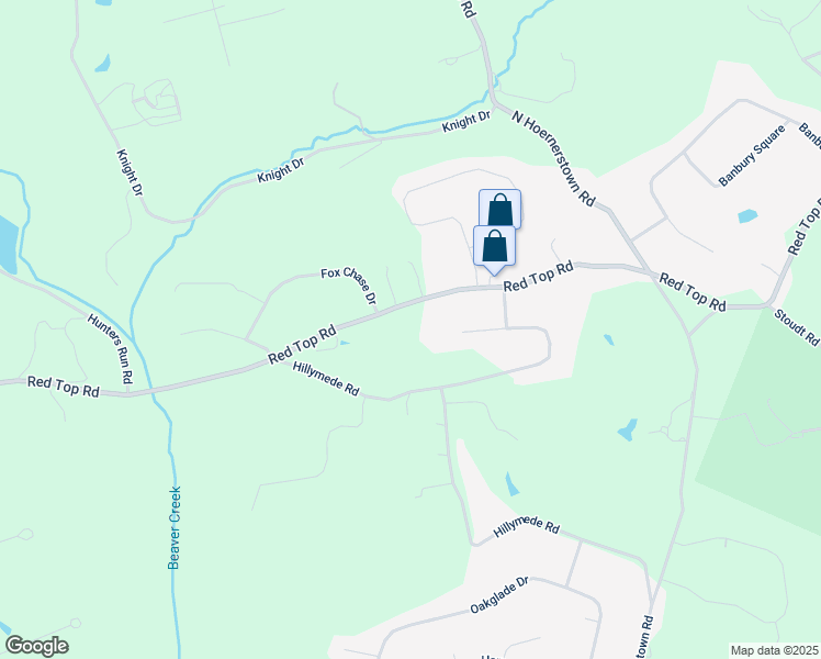 map of restaurants, bars, coffee shops, grocery stores, and more near 7055 Red Top Road in Harrisburg