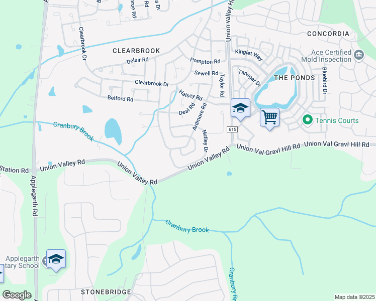 map of restaurants, bars, coffee shops, grocery stores, and more near 586C Madison Drive in Monroe Township
