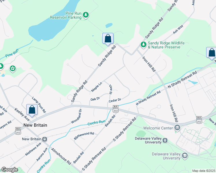 map of restaurants, bars, coffee shops, grocery stores, and more near 78 Vine Street in New Britain