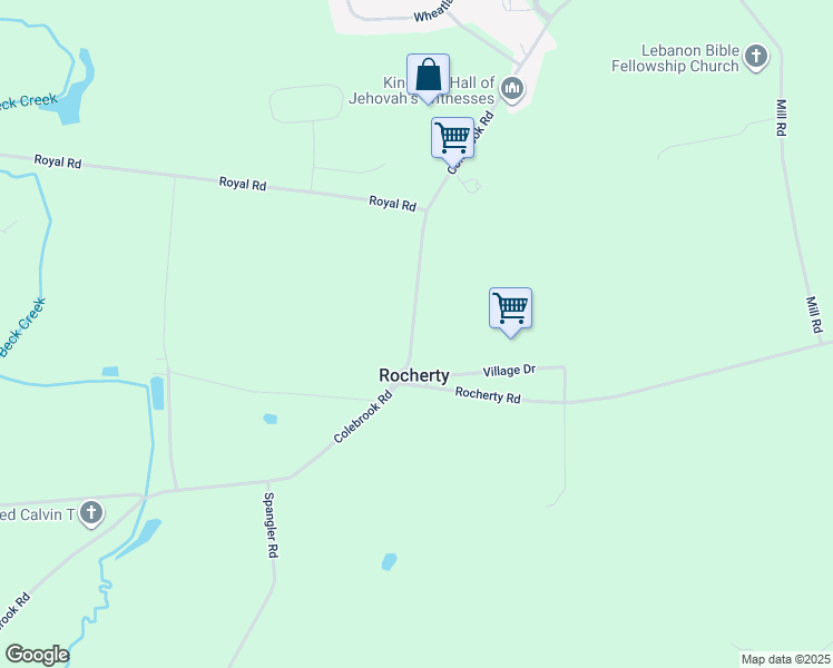 map of restaurants, bars, coffee shops, grocery stores, and more near 1970 Colebrook Road in Lebanon