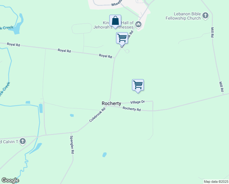 map of restaurants, bars, coffee shops, grocery stores, and more near 1970 Colebrook Road in Lebanon