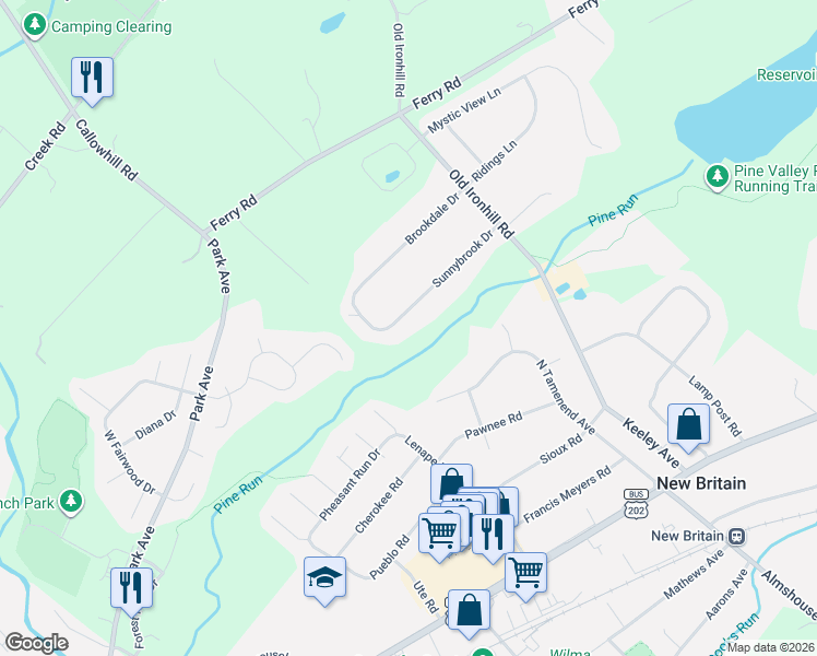 map of restaurants, bars, coffee shops, grocery stores, and more near 24 Sunnybrook Drive in Doylestown
