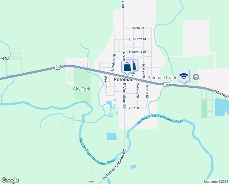 map of restaurants, bars, coffee shops, grocery stores, and more near 102 West Artesian Avenue in Potomac