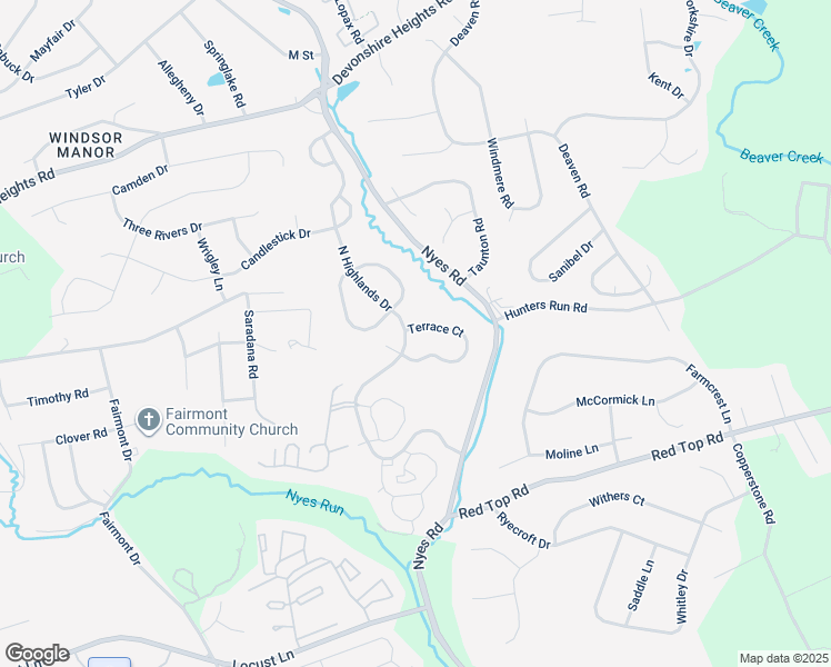 map of restaurants, bars, coffee shops, grocery stores, and more near 6403 Terrace Ct in Harrisburg