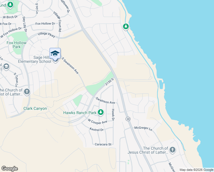 map of restaurants, bars, coffee shops, grocery stores, and more near 3229 South Peregrine Trail in Saratoga Springs