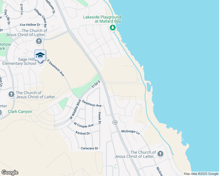 map of restaurants, bars, coffee shops, grocery stores, and more near 3203 South Blue Heron Drive in Saratoga Springs