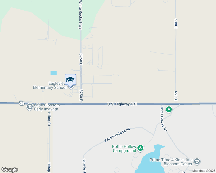 map of restaurants, bars, coffee shops, grocery stores, and more near 5972 East 150 North in Fort Duchesne