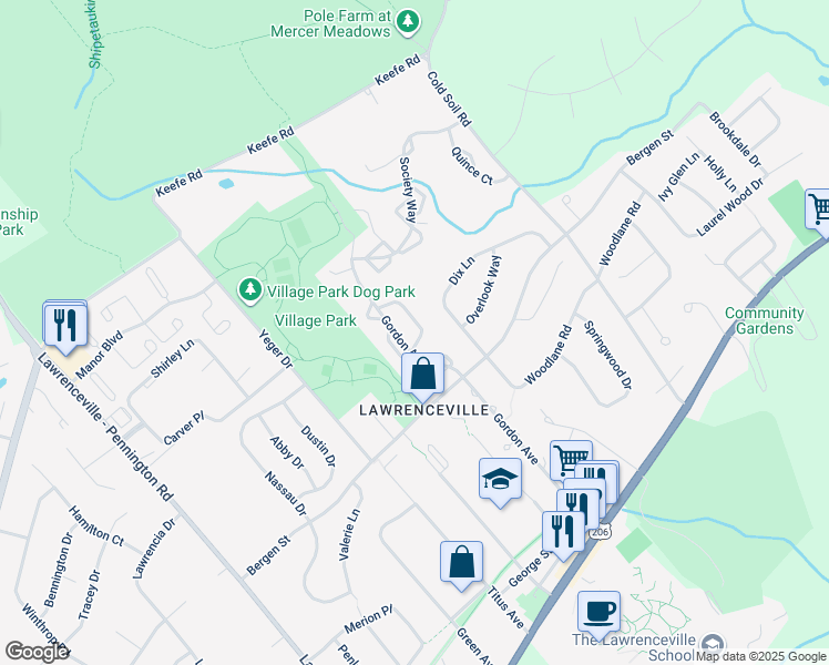 map of restaurants, bars, coffee shops, grocery stores, and more near 82 Sycamore Court in Trenton