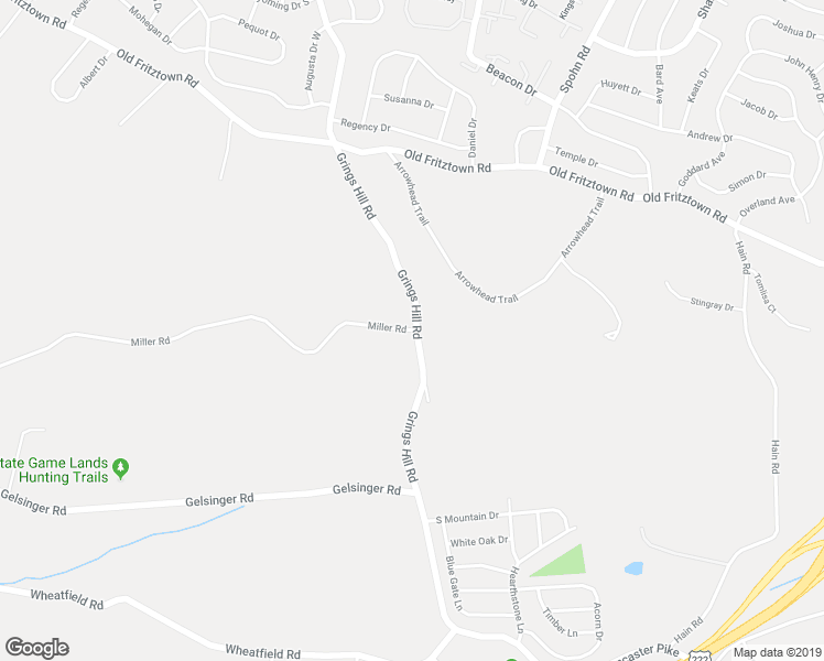 map of restaurants, bars, coffee shops, grocery stores, and more near 1448 Miller Road in Reading