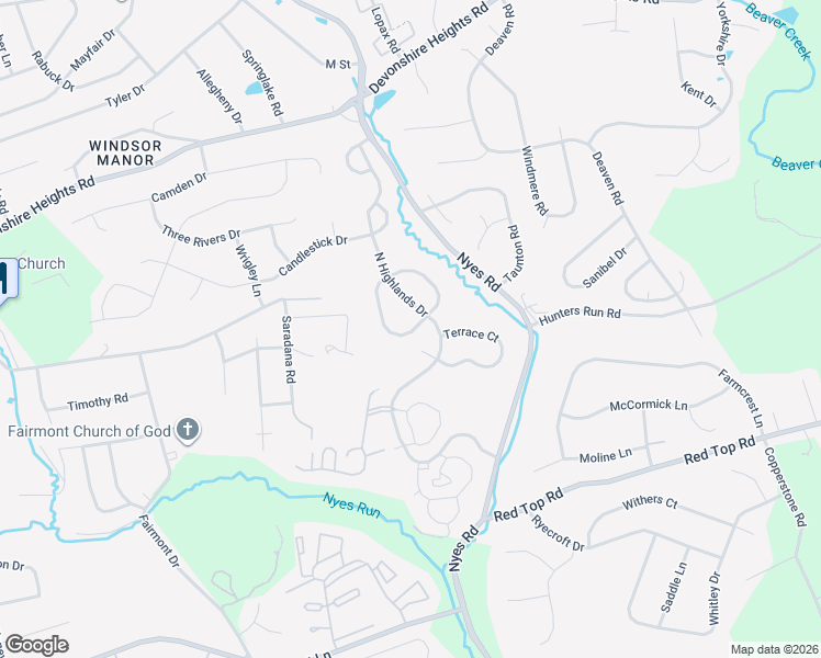 map of restaurants, bars, coffee shops, grocery stores, and more near 6295 South Highlands Circle in Harrisburg