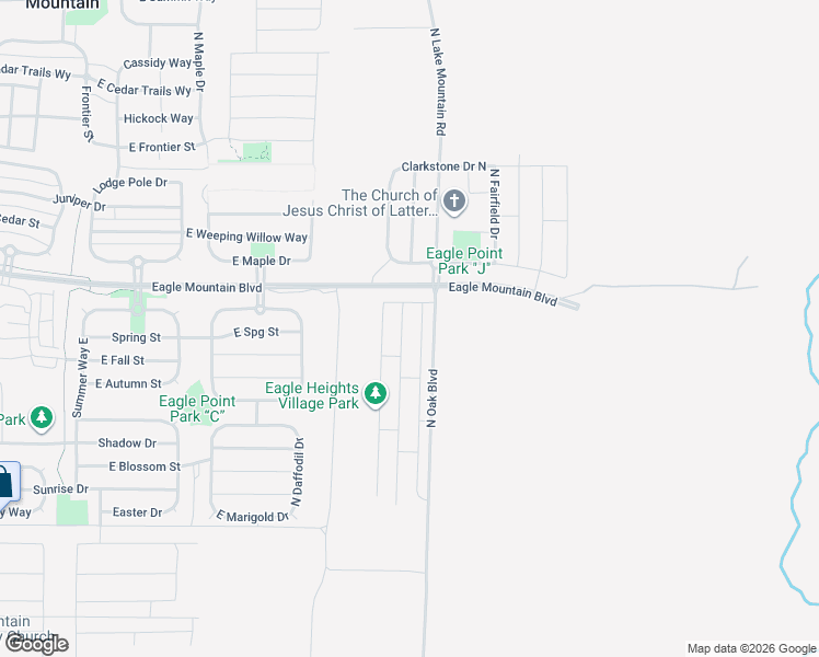 map of restaurants, bars, coffee shops, grocery stores, and more near 3865 North Eagle Meadows Drive in Eagle Mountain