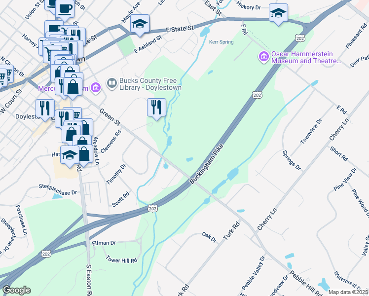 map of restaurants, bars, coffee shops, grocery stores, and more near in New Britain