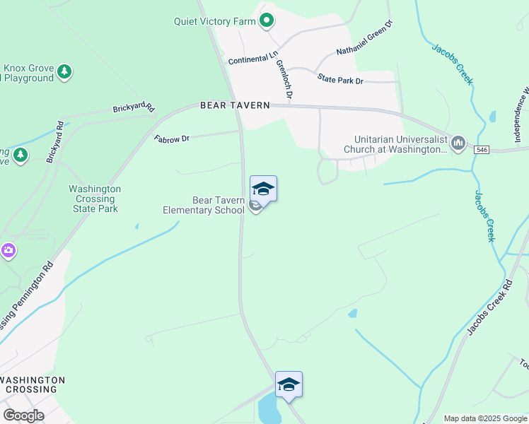 map of restaurants, bars, coffee shops, grocery stores, and more near 1162 Bear Tavern Road in Hopewell Township