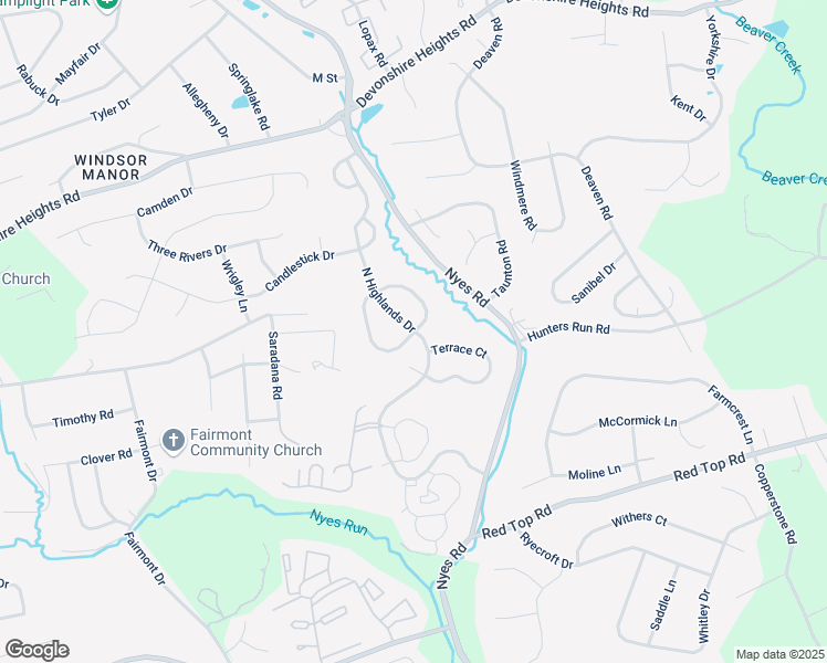 map of restaurants, bars, coffee shops, grocery stores, and more near 852 North Highlands Drive in Harrisburg