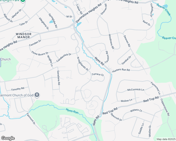 map of restaurants, bars, coffee shops, grocery stores, and more near 852 North Highlands Drive in Harrisburg
