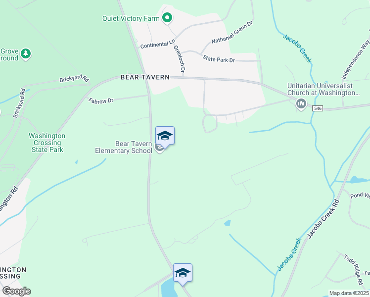 map of restaurants, bars, coffee shops, grocery stores, and more near 1162 Bear Tavern Road in Hopewell Township